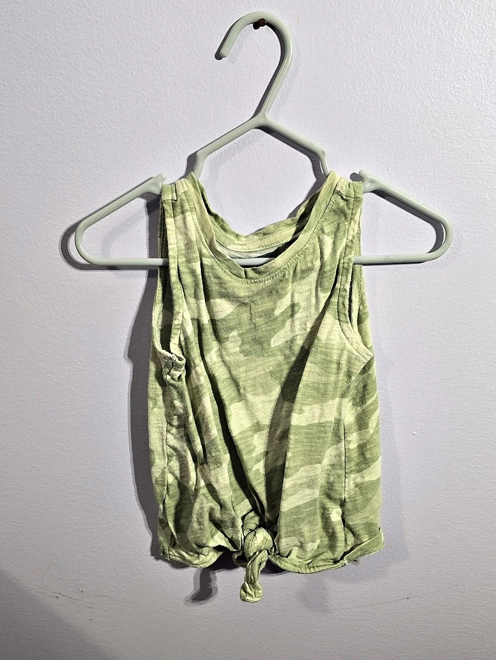 Old Navy Luxe Tie-Front Tank Camouflage Green Camo